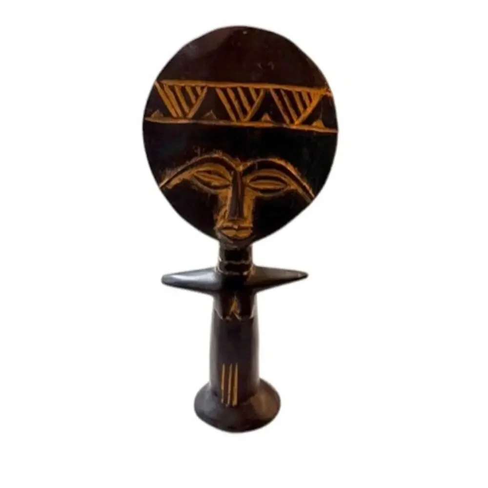 Handcrafted Ghana Wooden Figure | African Tribal Art Sculpture | 12” Decor Piece